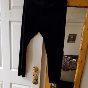 Like new black velour long pants